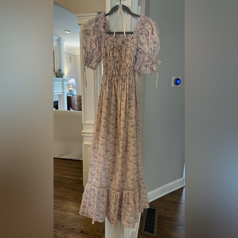 Antonio Melani x Born on Fifth Lottie Pink Floral Smocked Dress Size 2